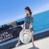 Đồ bơi nữ giảm béo có mái che kiểu Xiêm che bụng giảm béo bảo thủ retro xù lông bên bờ biển - Bộ đồ bơi One Piece