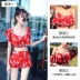 Áo tắm nữ ba mảnh Hàn Quốc suối nước nóng nhỏ thơm mới ngực nhỏ thu thập gợi cảm che bụng áo tắm mỏng