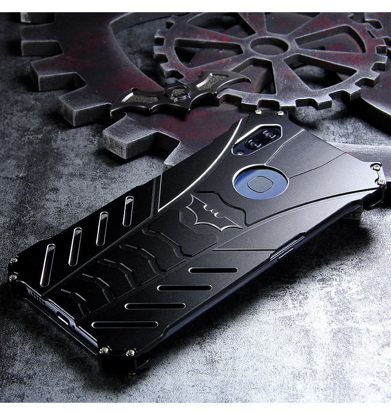 R-Just Batman Shockproof Aluminum Shell Metal Case with Custom Batarang Stent for vivo NEX S & vivo NEX A