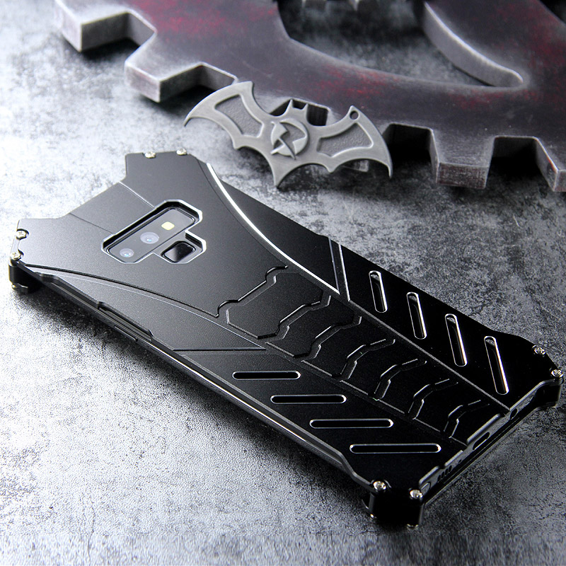 R-Just Batman Shockproof Aluminum Shell Metal Case with Custom Batarang Stent for Samsung Galaxy Note 9