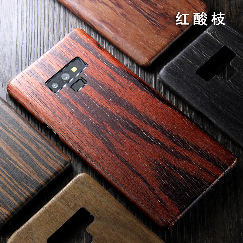 SHOWKOO Kevlar Natural Wood Ultra Slim Case Cover for Samsung Galaxy Note 9