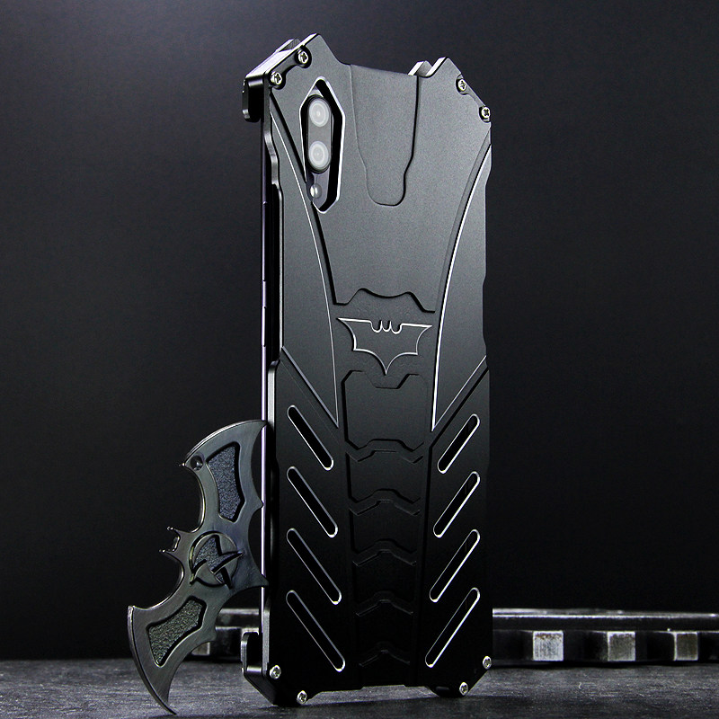R-Just Batman Shockproof Aluminum Shell Metal Case with Custom Batarang Stent for vivo X23