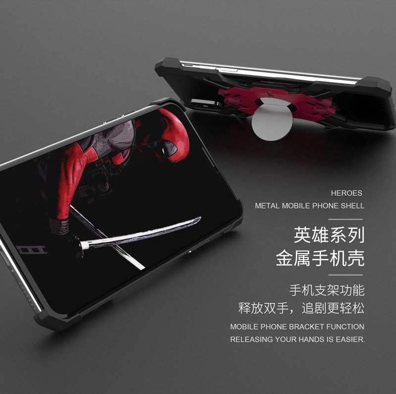 Kylin Armor Heroes Bracket Aluminum Metal Shell Case Cover for Apple iPhone XS Max & iPhone XR & iPhone XS & iPhone X