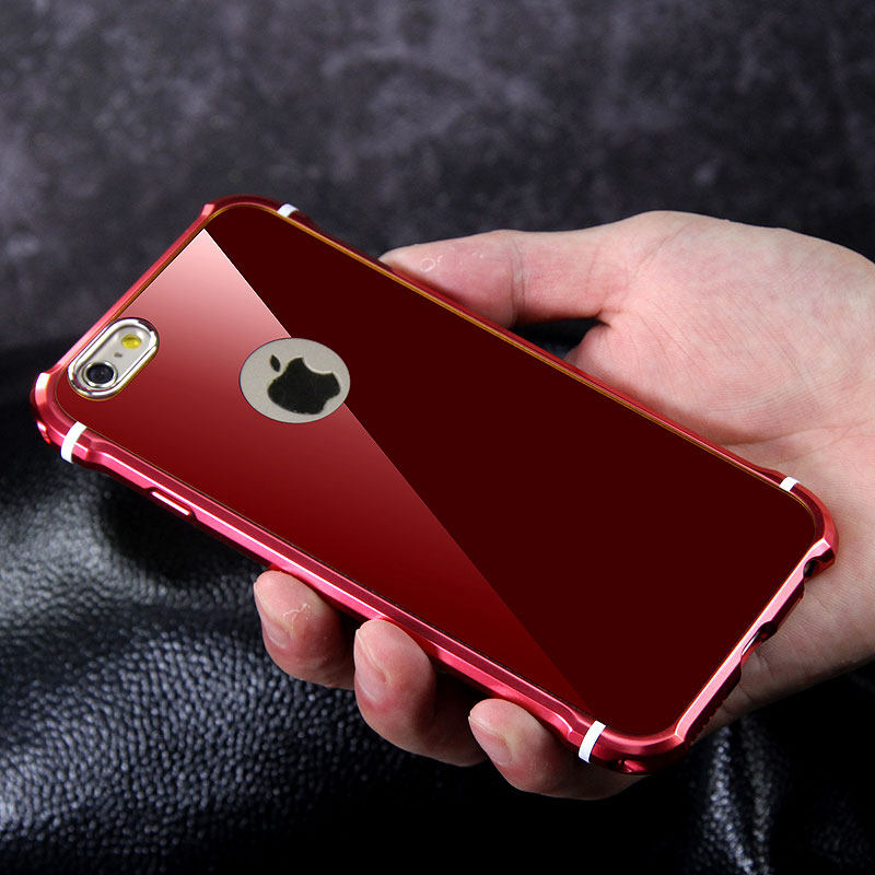 iy Rainbow Aluminum Metal Bumper Dazzle PC Back Cover Case for Apple iPhone 6S Plus/6 Plus & iPhone 6S/6