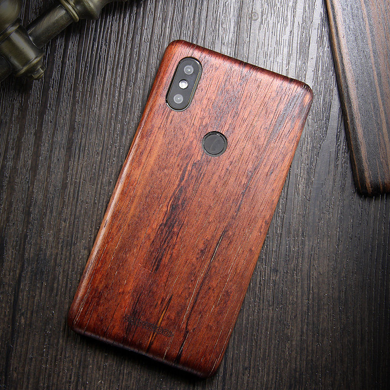 SHOWKOO Kevlar Natural Wood Ultra Slim Case Cover for Xiaomi Mi MIX 2S