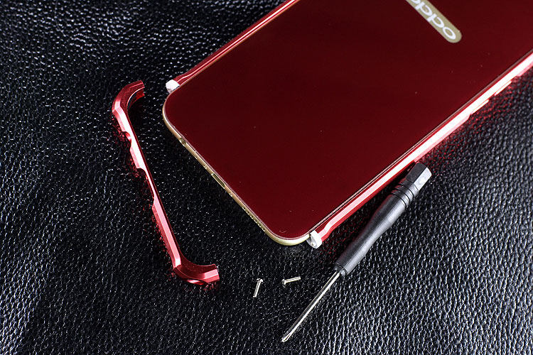 iy Rainbow Aluminum Metal Bumper Dazzle PC Back Cover Case for OPPO R9s & OPPO R9s Plus