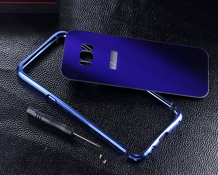 iy Rainbow Aluminum Metal Bumper Dazzle PC Back Cover Case for Samsung Galaxy S8 Plus & Galaxy S8