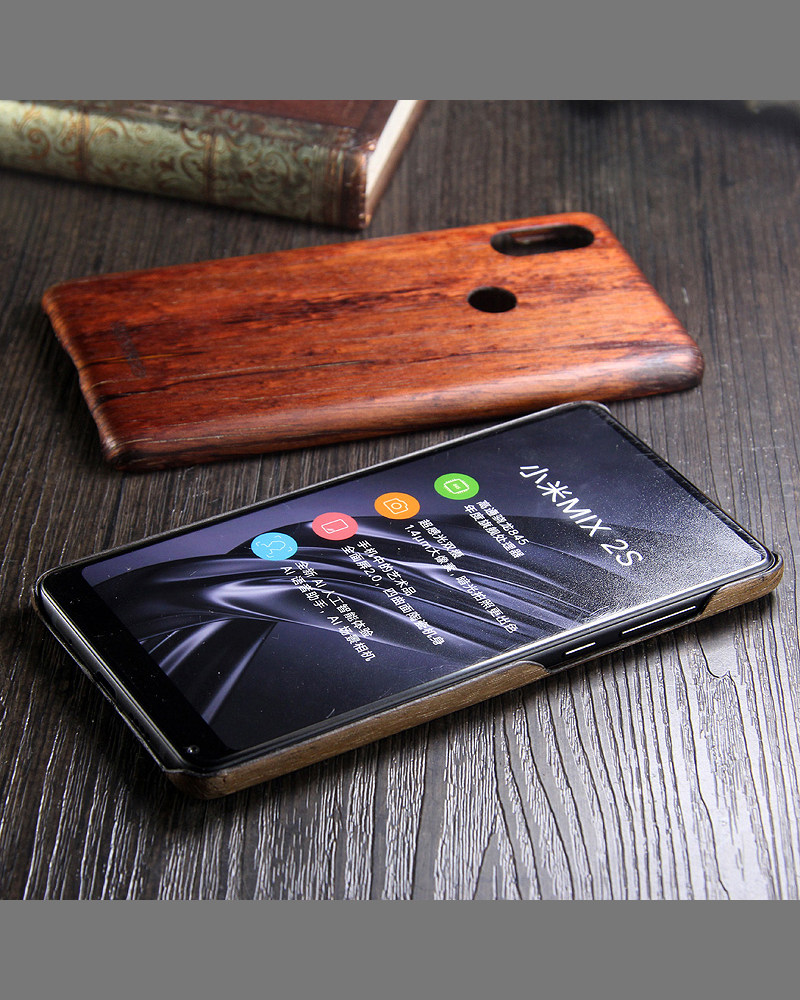 SHOWKOO Kevlar Natural Wood Ultra Slim Case Cover for Xiaomi Mi MIX 2S