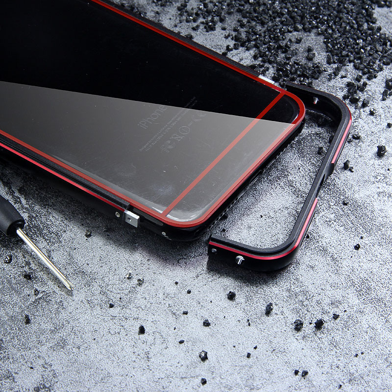 iy Bicolor Aurora Aluminum Metal Bumper Scratch Resistant Transparent PC Case Cover for Apple iPhone 8 Plus & iPhone 8 & iPhone 7 Plus & iPhone 7