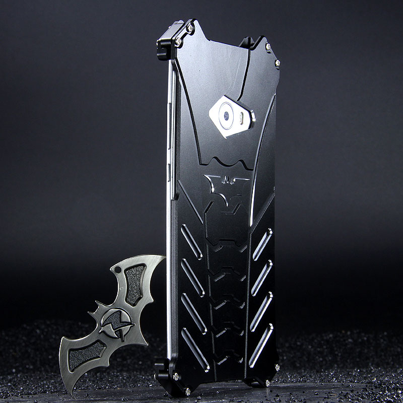 R-Just Batman Shockproof Aluminum Shell Metal Case with Custom Stent for Xiaomi Mi Note 2