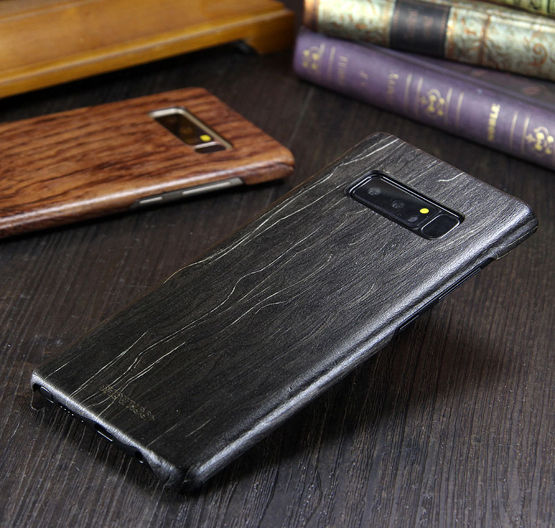 SHOWKOO Kevlar Natural Wood Ultra Slim Case Cover for Samsung Galaxy Note 8