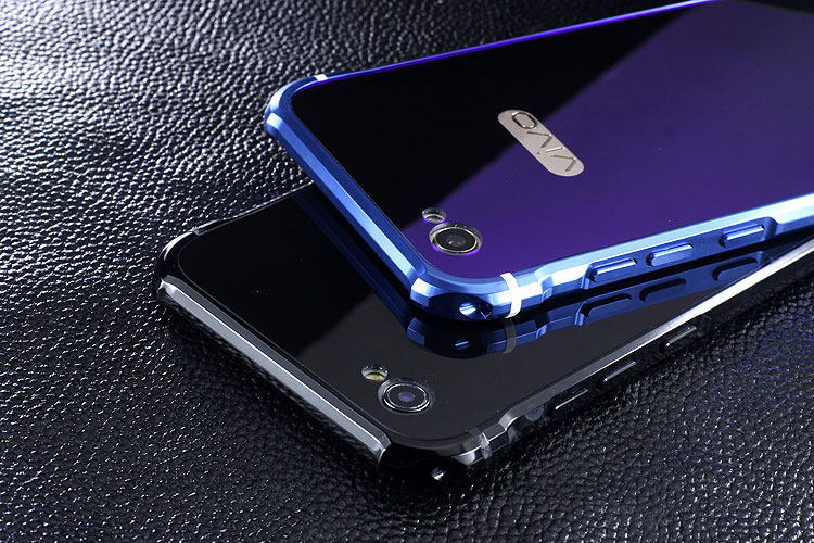 iy Rainbow Aluminum Metal Bumper Dazzle PC Back Cover Case for vivo X9s & vivo X9s Plus