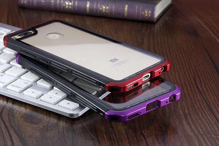 Luphie Nunchaku Airframe Metal Frame Air Barrier Tempered Glass Back Case Cover for Xiaomi Mi 5X / Xiaomi Mi A1