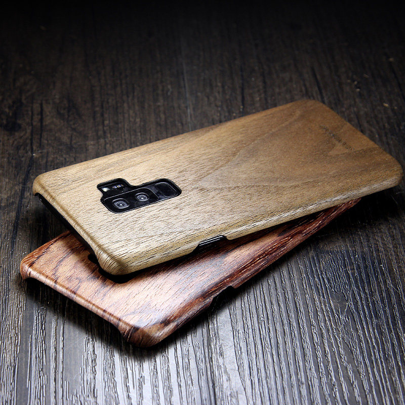 SHOWKOO Kevlar Natural Wood Ultra Slim Case Cover for Samsung Galaxy S9 Plus & Galaxy S9