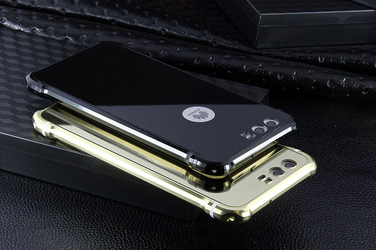 iy Rainbow Aluminum Metal Bumper Dazzle PC Back Cover Case for Huawei P10 Plus & Huawei P10