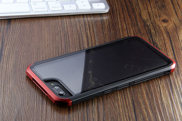 Luphie Nunchaku Airframe Metal Frame Air Barrier Tempered Glass Back Case Cover for OPPO R11 & OPPO R11 Plus