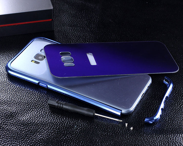 iy Rainbow Aluminum Metal Bumper Dazzle PC Back Cover Case for Samsung Galaxy S8 Plus & Galaxy S8