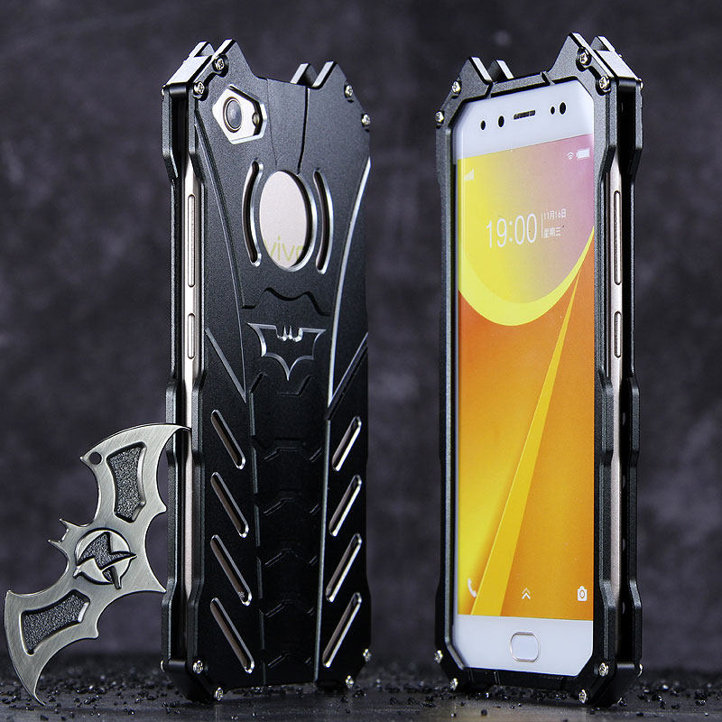 R-Just Batman Shockproof Aluminum Shell Metal Case with Custom Stent for vivo X9 Plus & vivo X9