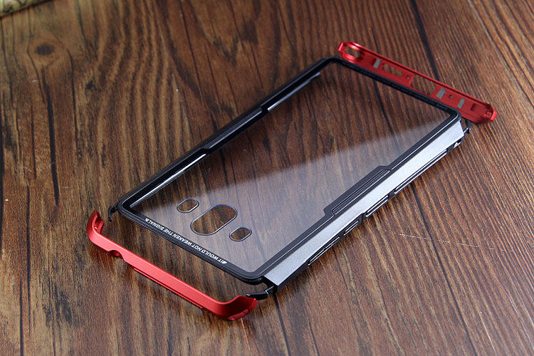 Luphie Nunchaku Airframe Metal Frame Air Barrier Tempered Glass Back Case Cover for Huawei Mate 10