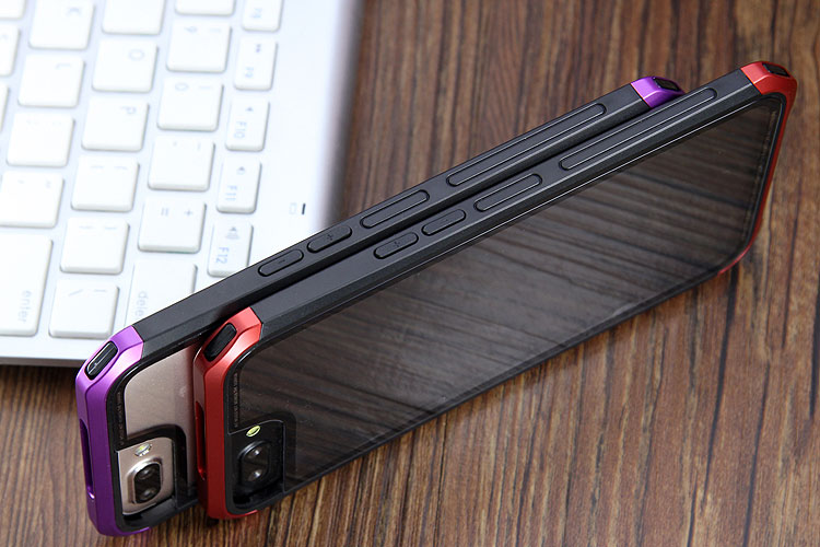 Luphie Nunchaku Airframe Metal Frame Air Barrier Tempered Glass Back Case Cover for OPPO R11 & OPPO R11 Plus