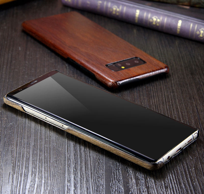 SHOWKOO Kevlar Natural Wood Ultra Slim Case Cover for Samsung Galaxy Note 8