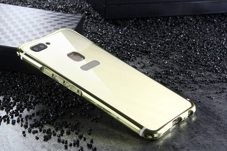 iy Rainbow Super Drop-proof Aluminum Metal Bumper Dazzle PC Back Cover Case for vivo X20