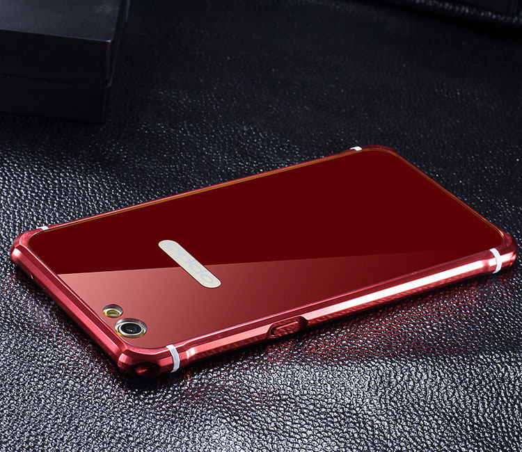 iy Rainbow Aluminum Metal Bumper Dazzle PC Back Cover Case for OPPO R9s & OPPO R9s Plus