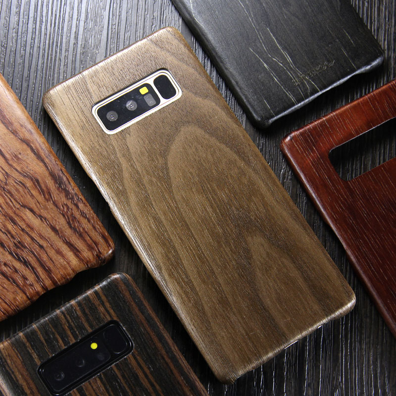 SHOWKOO Kevlar Natural Wood Ultra Slim Case Cover for Samsung Galaxy Note 8