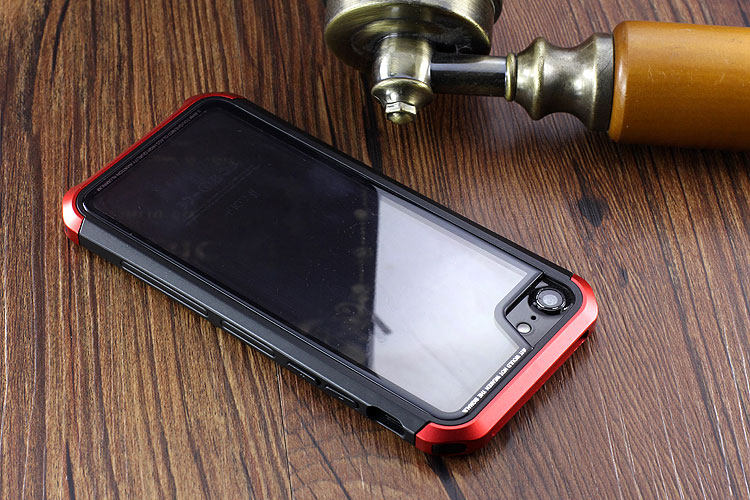 Luphie Nunchaku Airframe Metal Frame Air Barrier Tempered Glass Back Case Cover for Apple iPhone 6S/6 & iPhone 6S Plus/6 Plus