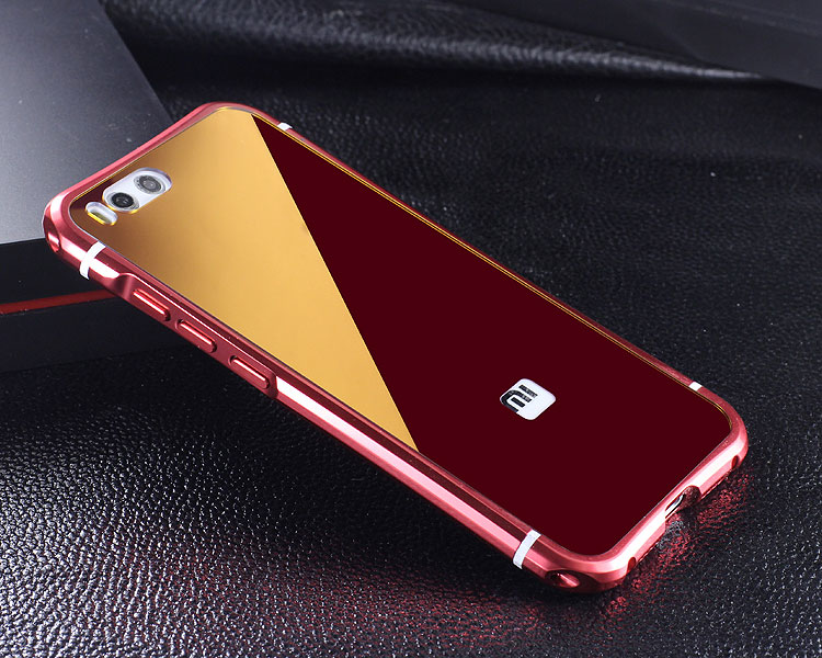 iy Rainbow Aluminum Metal Bumper Dazzle PC Back Cover Case for Xiaomi Mi 6