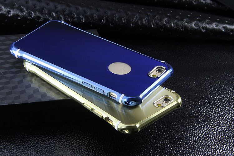 iy Rainbow Aluminum Metal Bumper Dazzle PC Back Cover Case for Apple iPhone 6S Plus/6 Plus & iPhone 6S/6