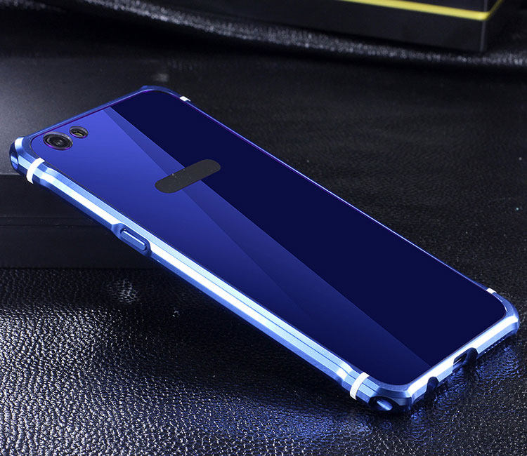 iy Rainbow Aluminum Metal Bumper Dazzle PC Back Cover Case for OPPO R9s & OPPO R9s Plus