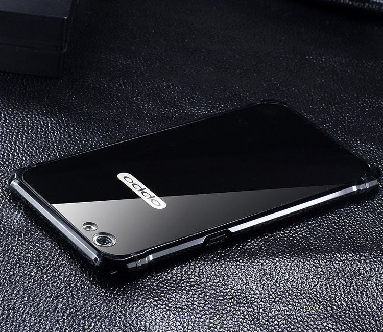 iy Rainbow Aluminum Metal Bumper Dazzle PC Back Cover Case for OPPO R9s & OPPO R9s Plus