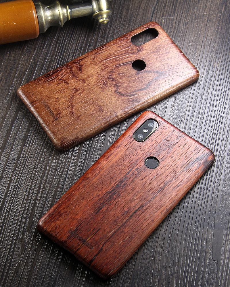 SHOWKOO Kevlar Natural Wood Ultra Slim Case Cover for Xiaomi Mi MIX 2S