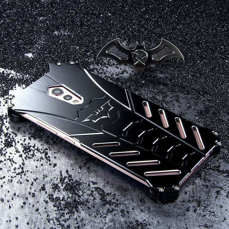 R-Just Batman Shockproof Aluminum Shell Metal Case with Custom Stent for vivo Xplay6