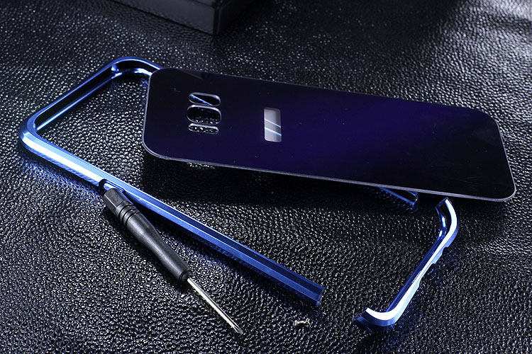 iy Rainbow Aluminum Metal Bumper Dazzle PC Back Cover Case for Samsung Galaxy S8 Plus & Galaxy S8