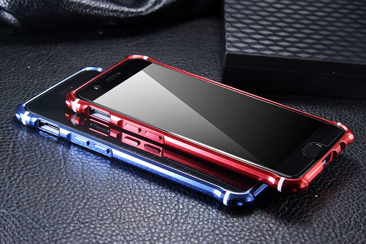 iy Rainbow Aluminum Metal Bumper Dazzle PC Back Cover Case for OnePlus 5