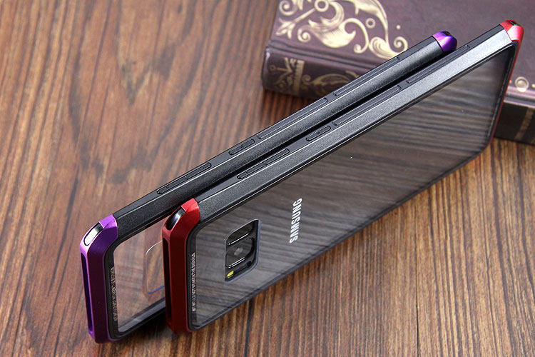 Luphie Nunchaku Airframe Metal Frame Air Barrier Tempered Glass Back Case Cover for Samsung Galaxy S8 Plus & Galaxy S8