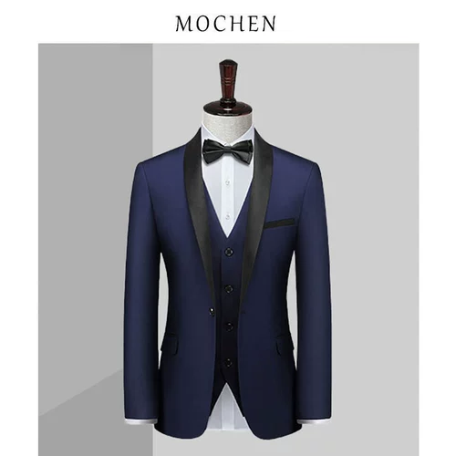 Костюм, мужской комплект, платье, 3 предмета, облегающий крой