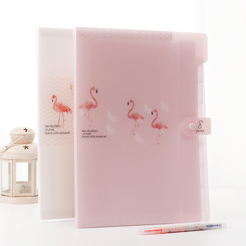 A4 multi-function Korean folder multi-layer student hipster 8 into the information book multi-card bag Office bill collection examination paper bag college students stationery organ clip school supplies