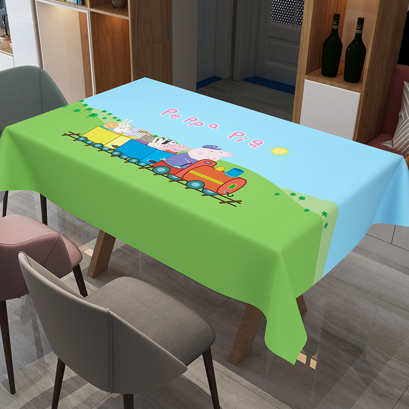 Nordic Cartoon Petch Table Cloth Waterproof Dust Protection Table Mat Table Cushion Cartoon Desk INs Cute Student Table Cloth