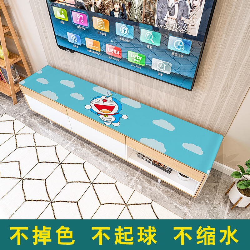 Dingy cat rectangular ins waterproof TV cabinet cover cloth tea table cloth anti-dust and burn-proof table cushion table flag custom