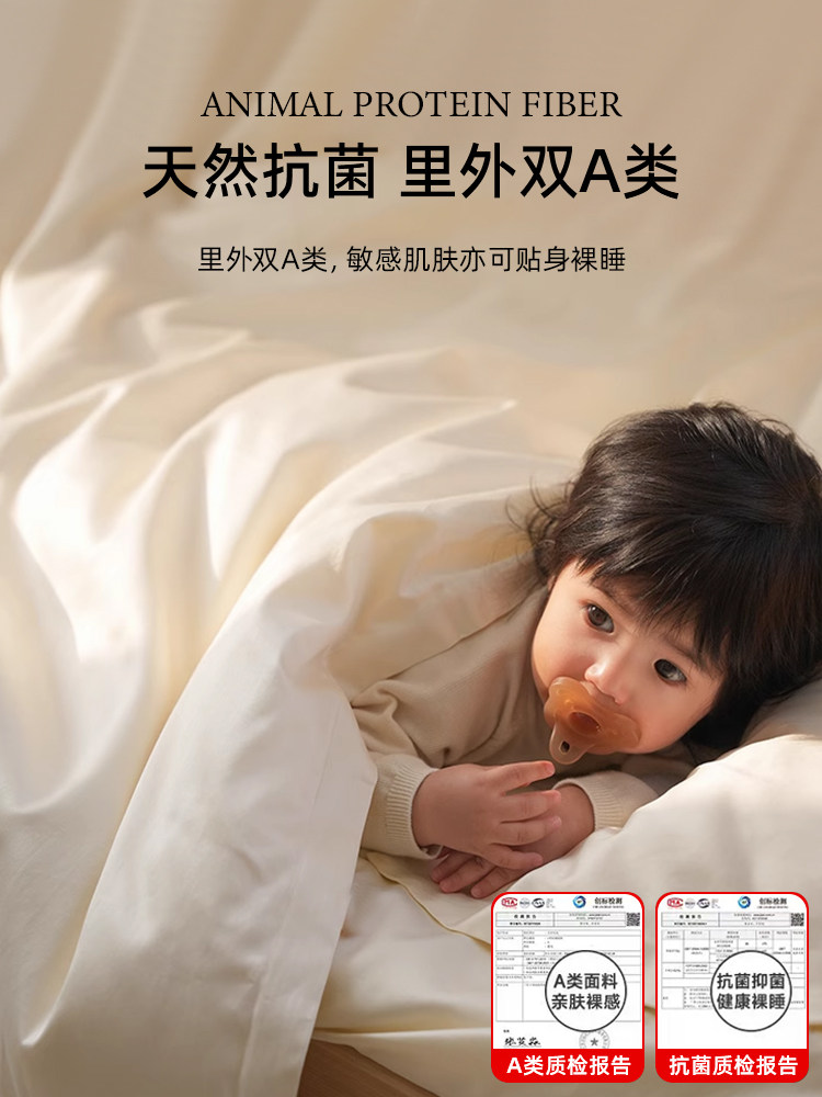 Authentic Pure Silk 100% Silk Quilt Winter Quilt Thickened Silk Cotton Quilt Core Two-In-One Quilt for Marriage and Children