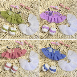 Xinpin baby clothing 20cm centimeter cotton doll summer dress set plush toy replacement accessories clothes