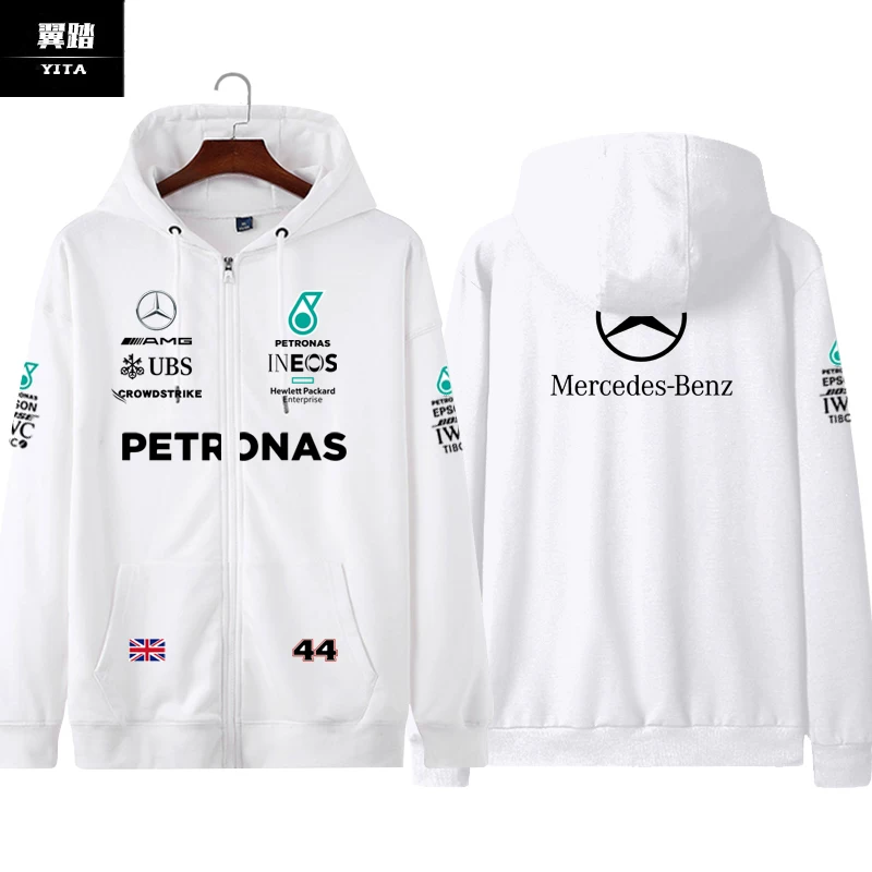 Mercedes Benz, гоночный автомобиль, свитшот мужской и женский с молнией, худи