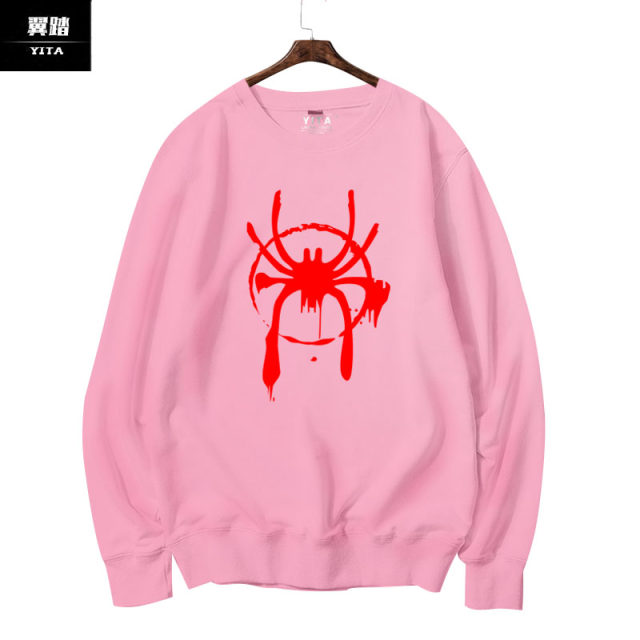 Spider-Man Parallel Universe Spiderman Little Black Spider Marvel Movie Peripheral Round Neck Guard Clothes Men's Thin Long Sleeves