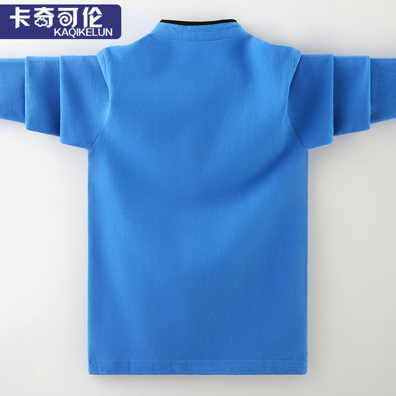 Chàng trai t-shirt dài tay áo 2020 cơ 桖 chàng trai áo khoác áo sơ mi trẻ em dành cho trẻ em lớn mới mùa thu váy vừa và màu sắc tinh khiết T-shirt.