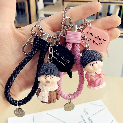 Милый брелок для влюбленных с гравюрой, креативные мультяшные ключи от машины, аксессуар на рюкзак, Южная Корея, подарок на день рождения