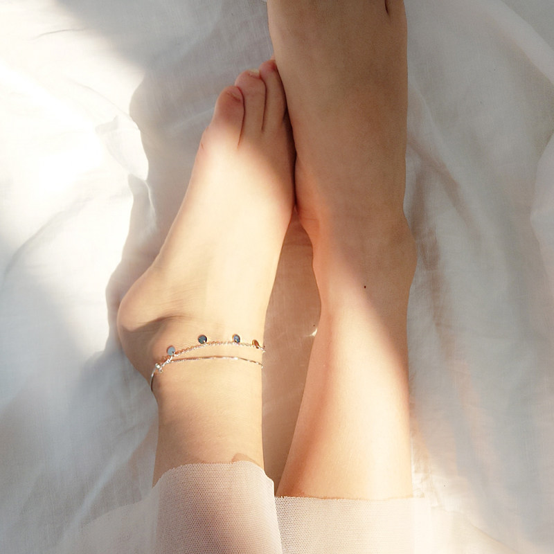 Bracelet de cheville Femme en Argenterie - Ref 3103594 Image 1