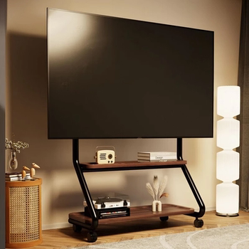 Movable Tv Stand Floor-Standing Wheeled Cart Twin Tower Art Stand 55/65/ 75inch Tv Cabinet
